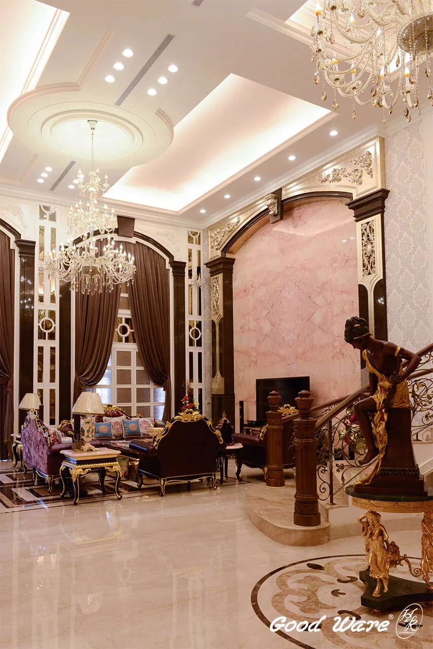 巴洛克風格客廳，挑高場域照片展示