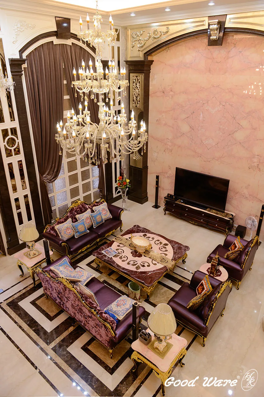 巴洛克風格客廳，挑高場域照片展示