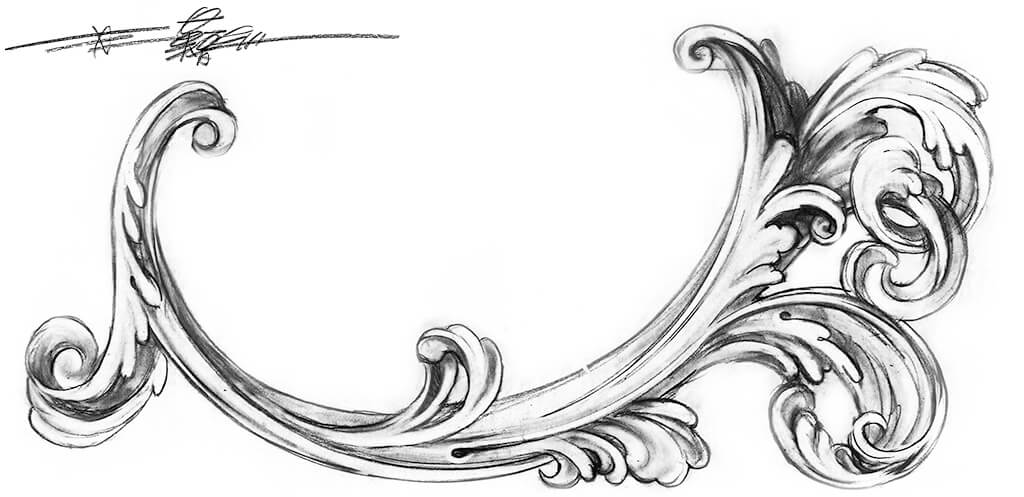 林漢龍總監手繪飾花