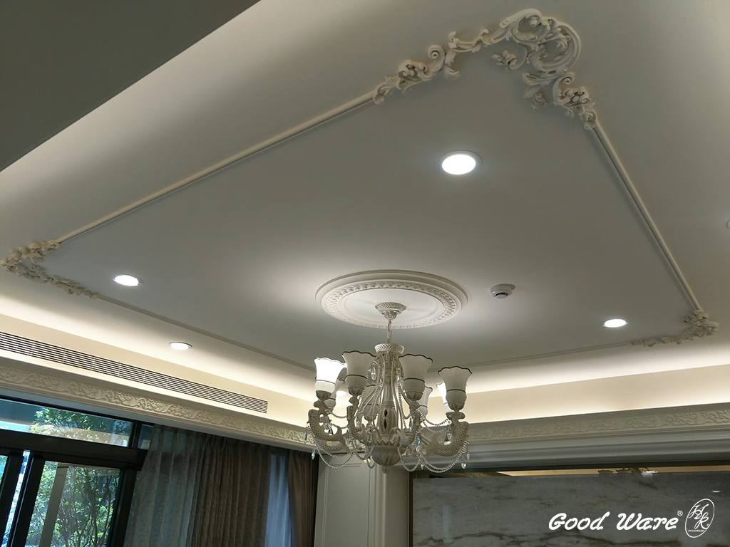 平面燈座搭配飾花實際案場圖