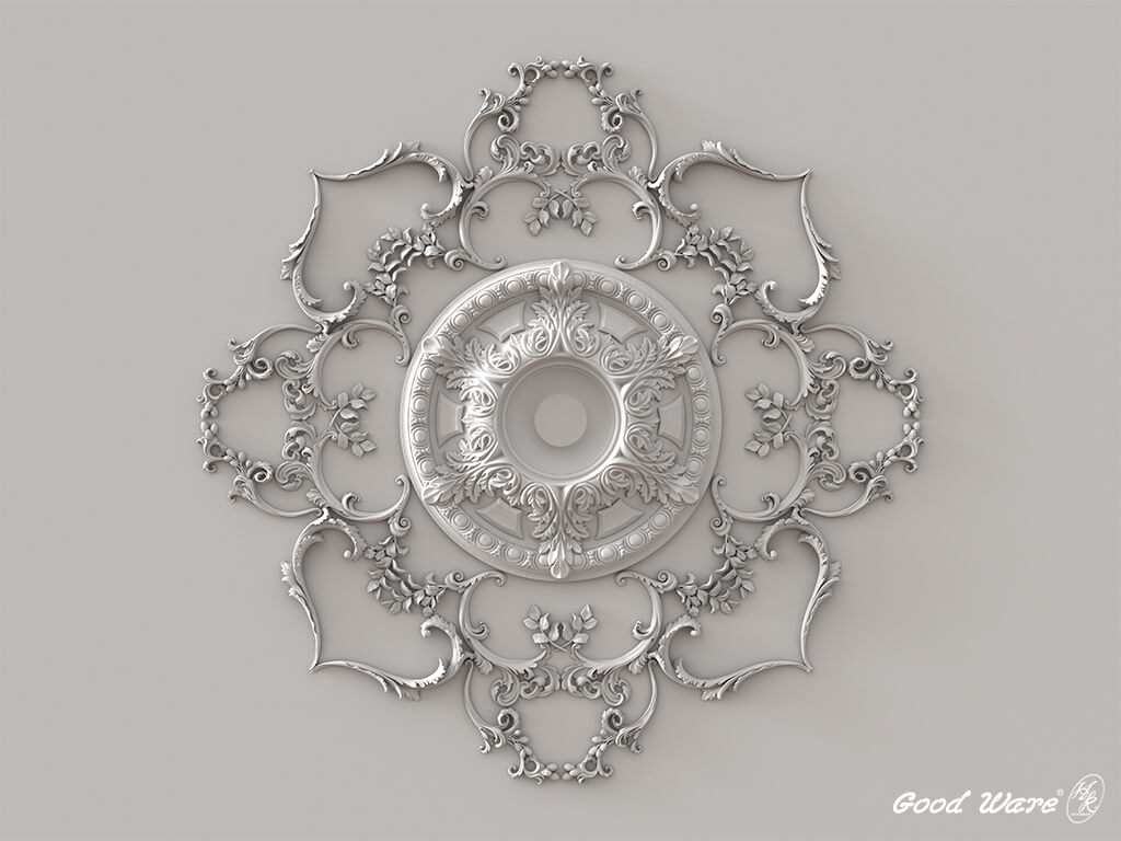 平面燈座搭配飾花模組示範