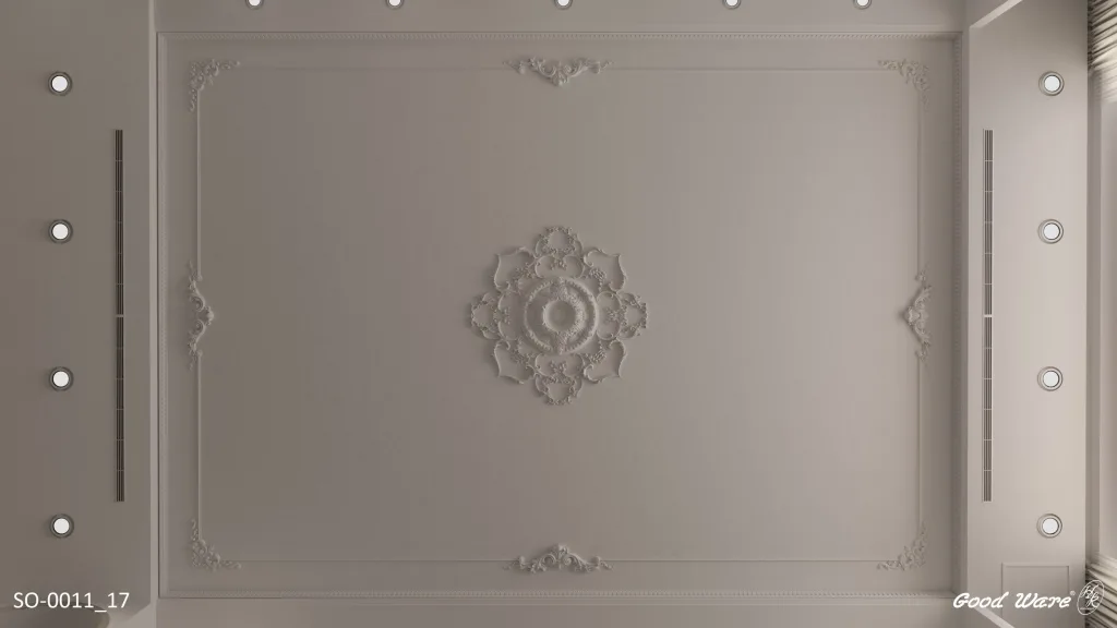 輕奢法式客廳天花板效果圖