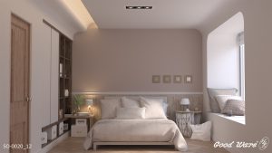 美拉德臥房效果圖