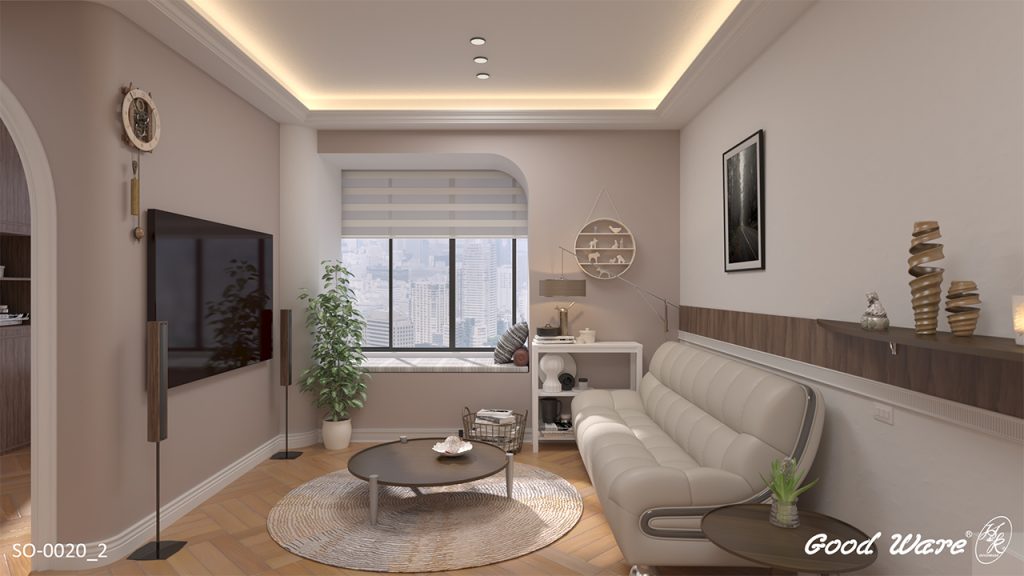 美拉德客廳側面效果圖