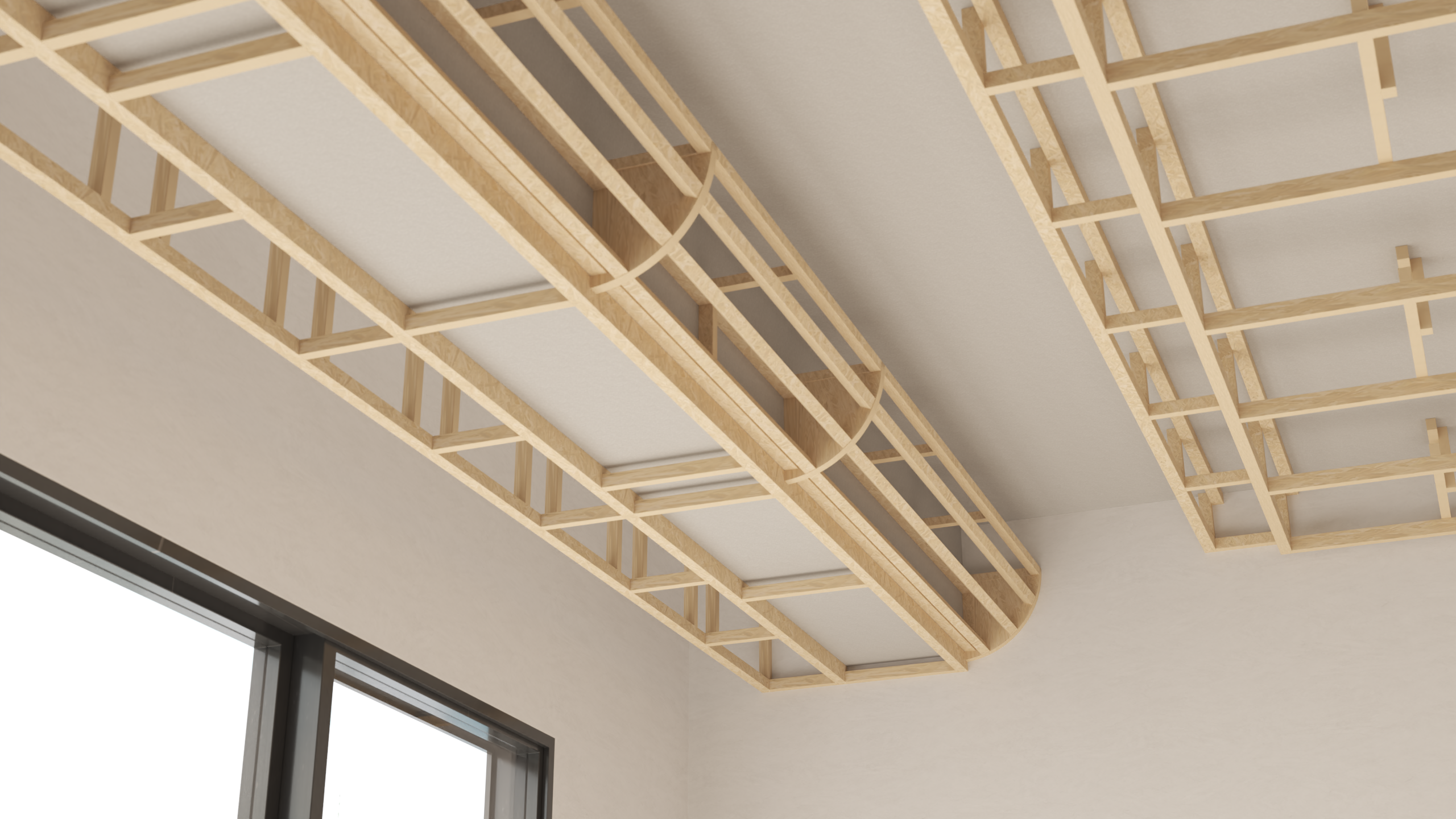 弧形設計木作施工龍骨用料