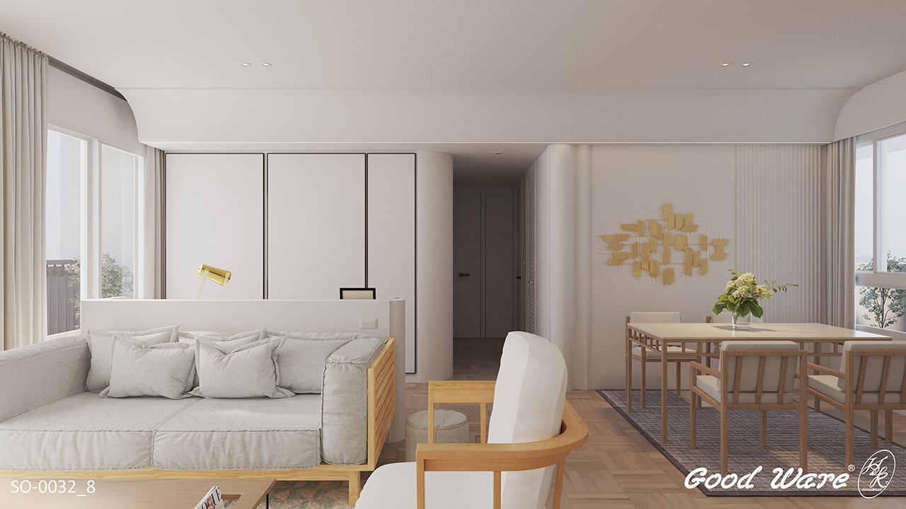 波浪板、彎弧線板、格柵板用於開放式空間模擬