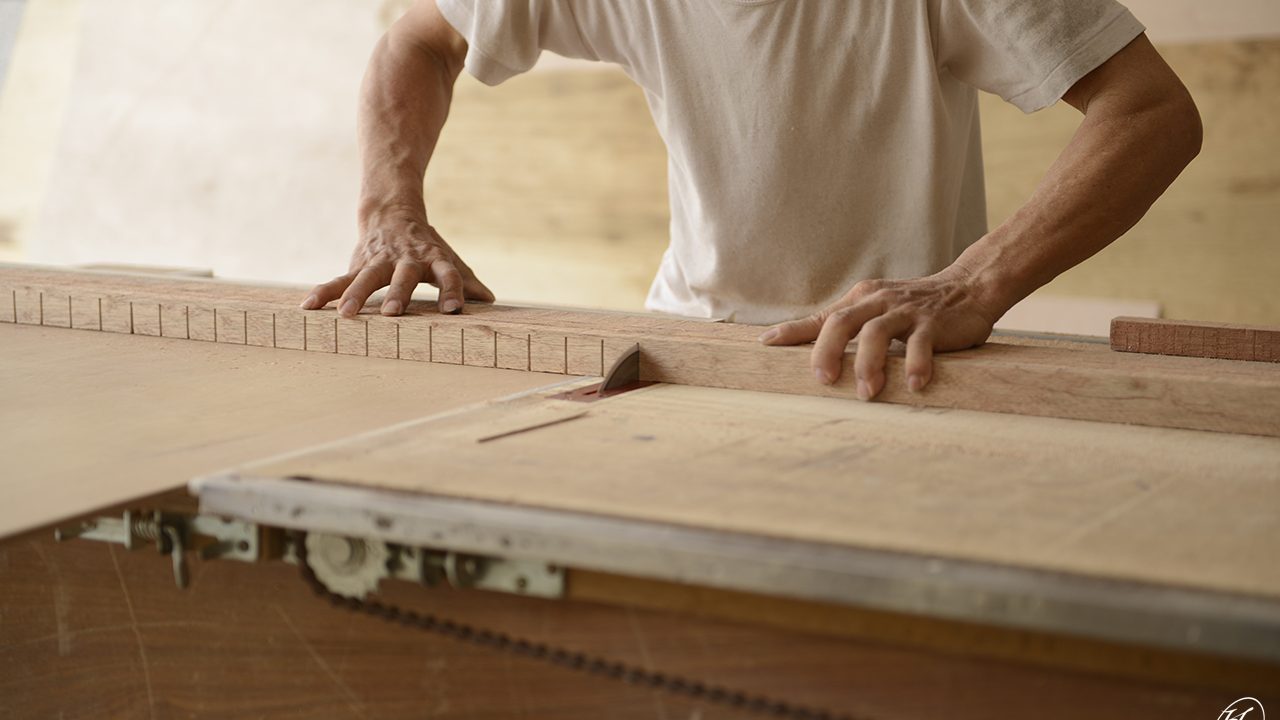 木作切魚骨施作過程