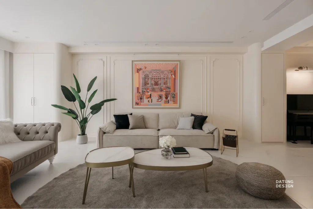 實際案場－沙發牆／設計公司：大同設計／風格：現代法式