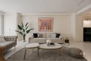 實際案場－沙發牆／設計公司：大同設計／風格：現代法式